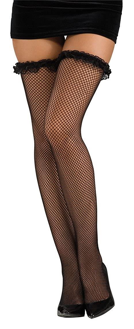 Fishnet Thigh Highs with Garter