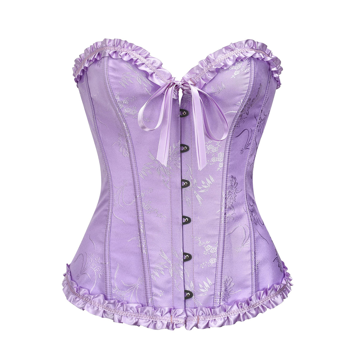 Satin Lace-Up Bustier Top