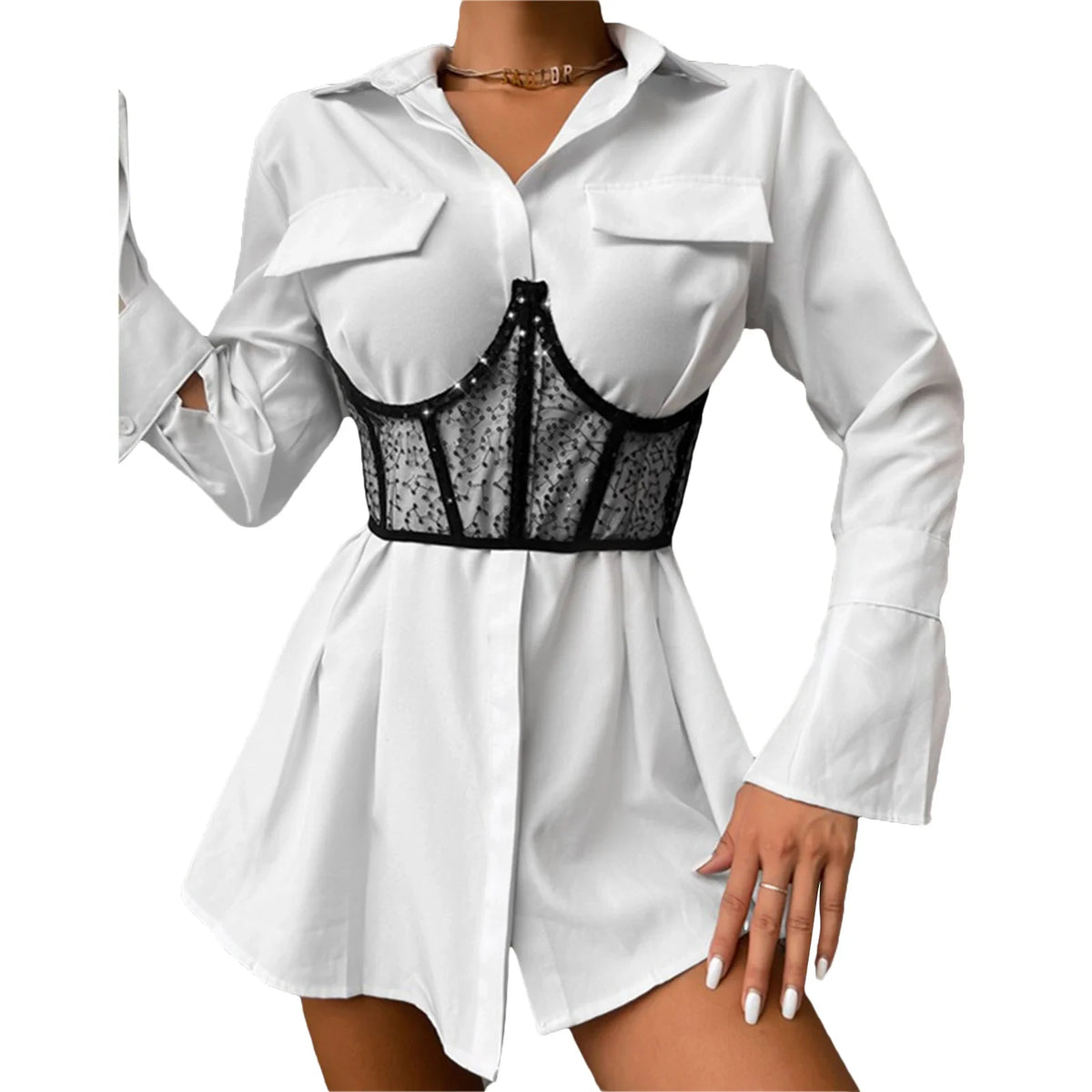 Gothic Faux-Leather Underbust Corset
