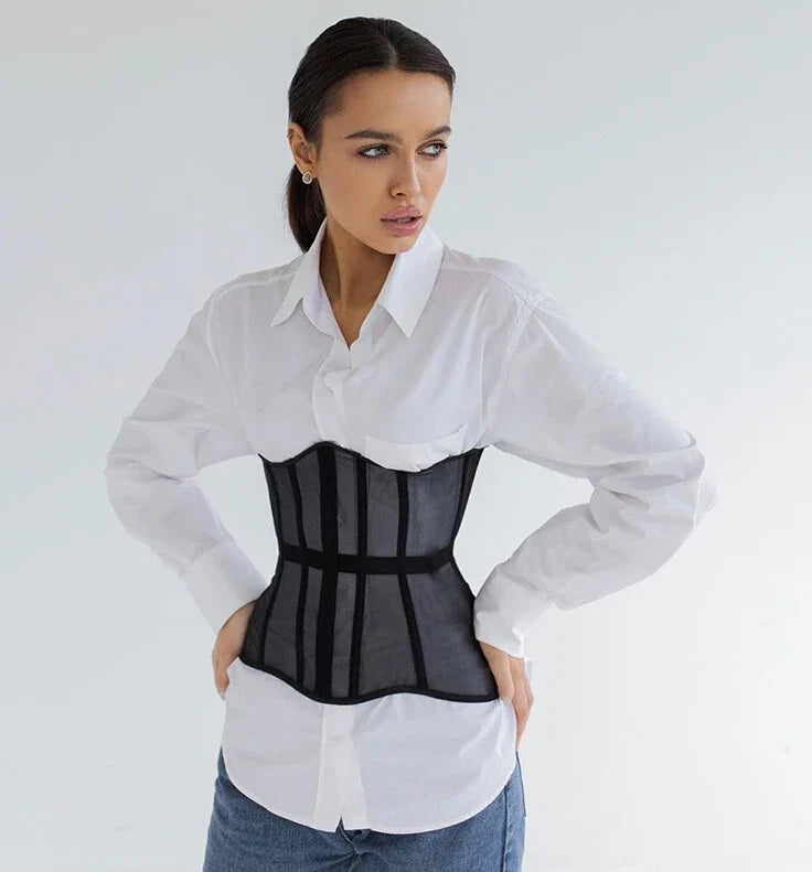 Gothic Faux-Leather Underbust Corset