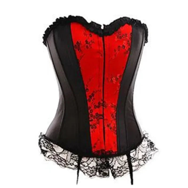 Lace Garter Corset Set (Plus Size)