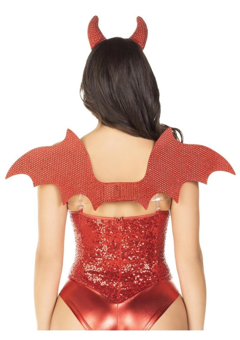 Rhinestone Devil Wings & Horns Kit