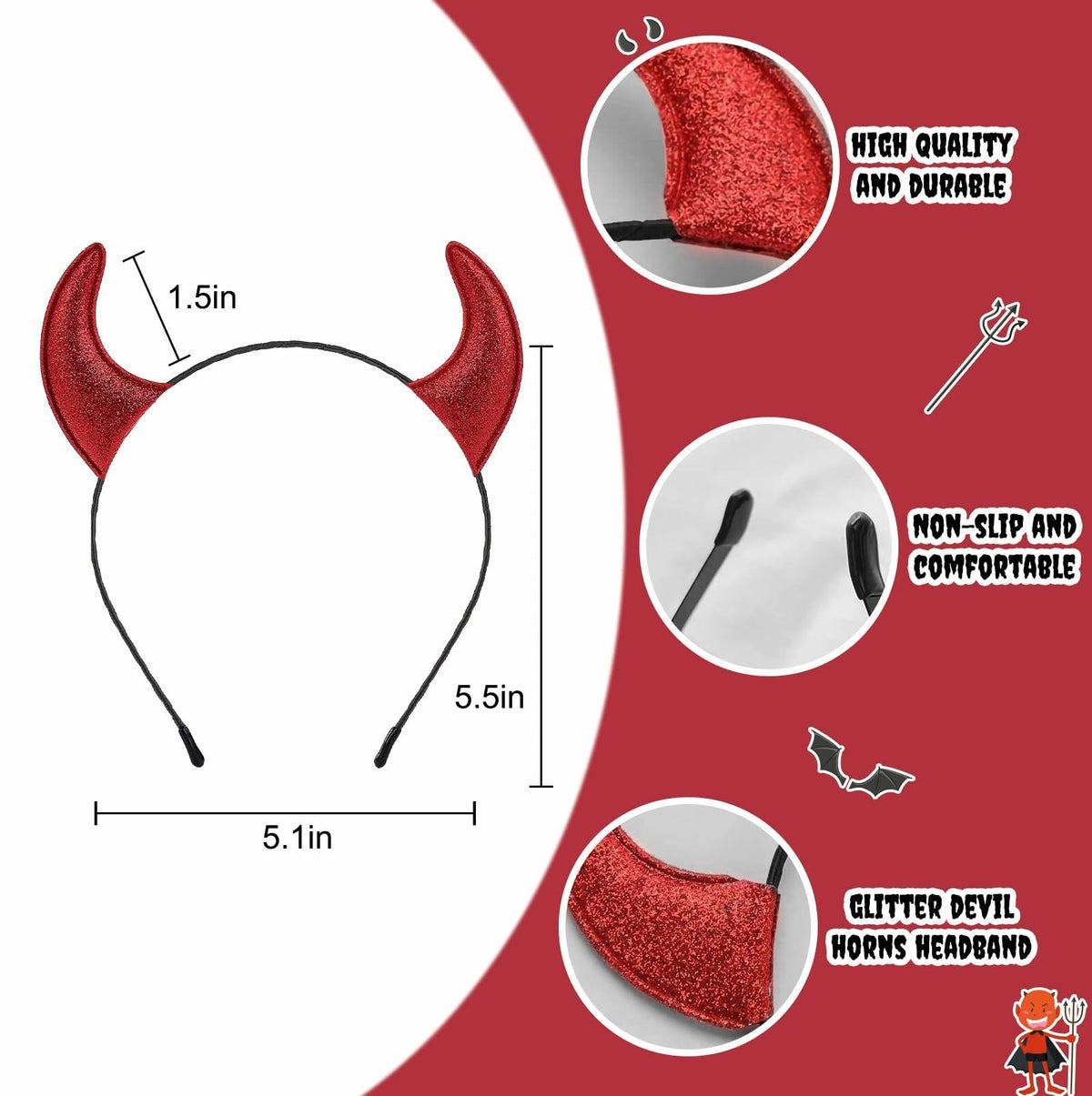 Devil Horns & Fishnet Set
